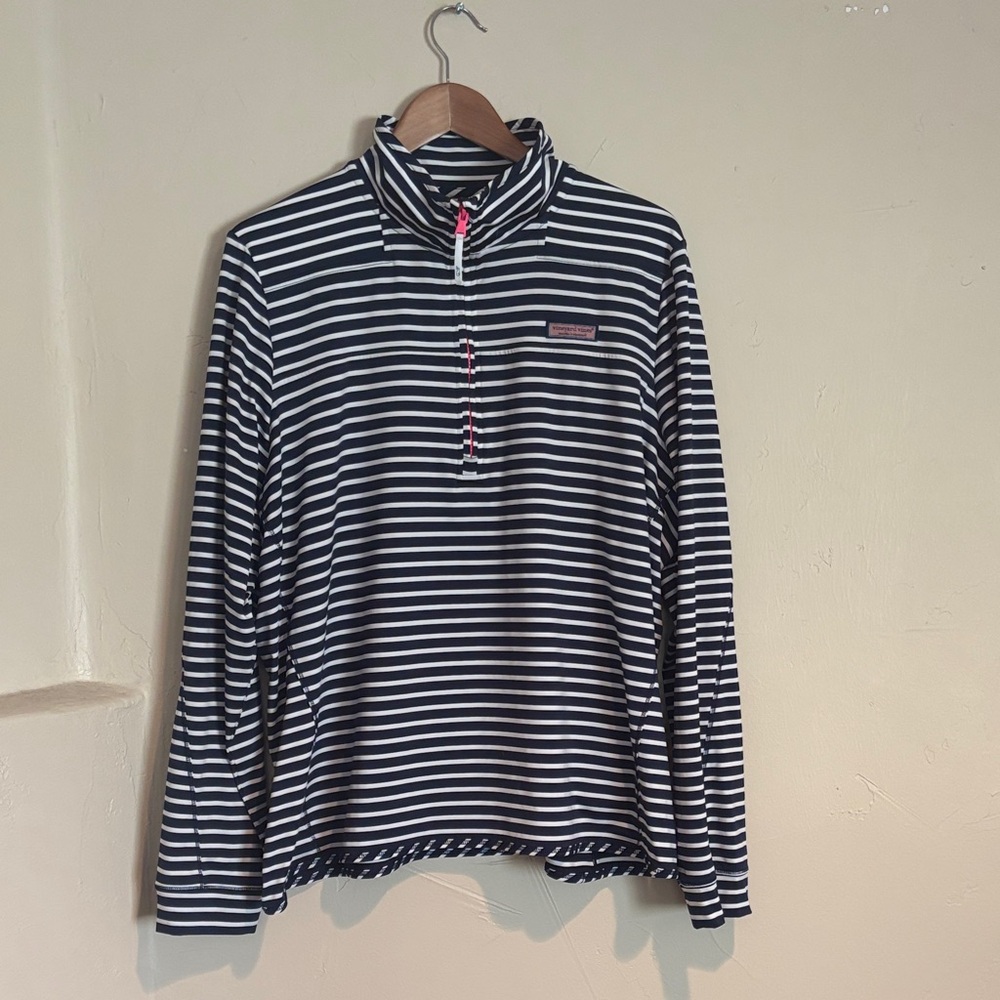 Vineyard Vines Navy and White Striped Shep Shirt